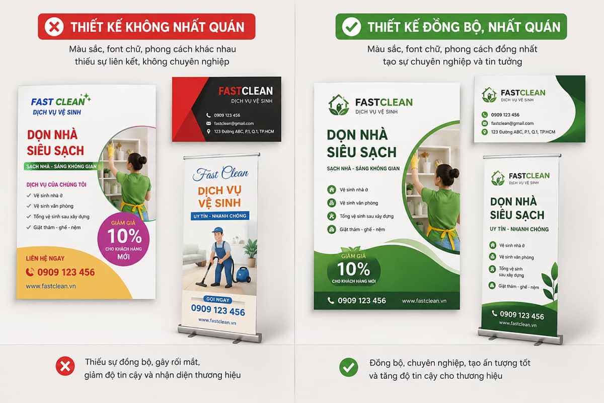 So s&aacute;nh thương hiệu nhất qu&aacute;n v&agrave; kh&ocirc;ng nhất qu&aacute;n