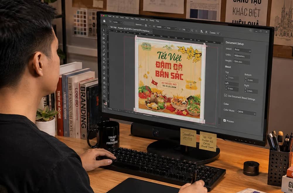 Cần chỉnh lại chế độ m&agrave;u CMYK