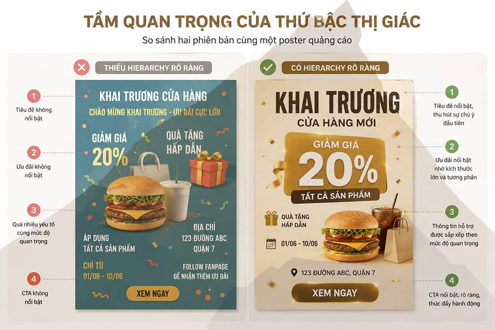 Thứ bật thị gi&aacute;c v&agrave; ảnh hưởng của n&oacute; trong thiết kế Poster